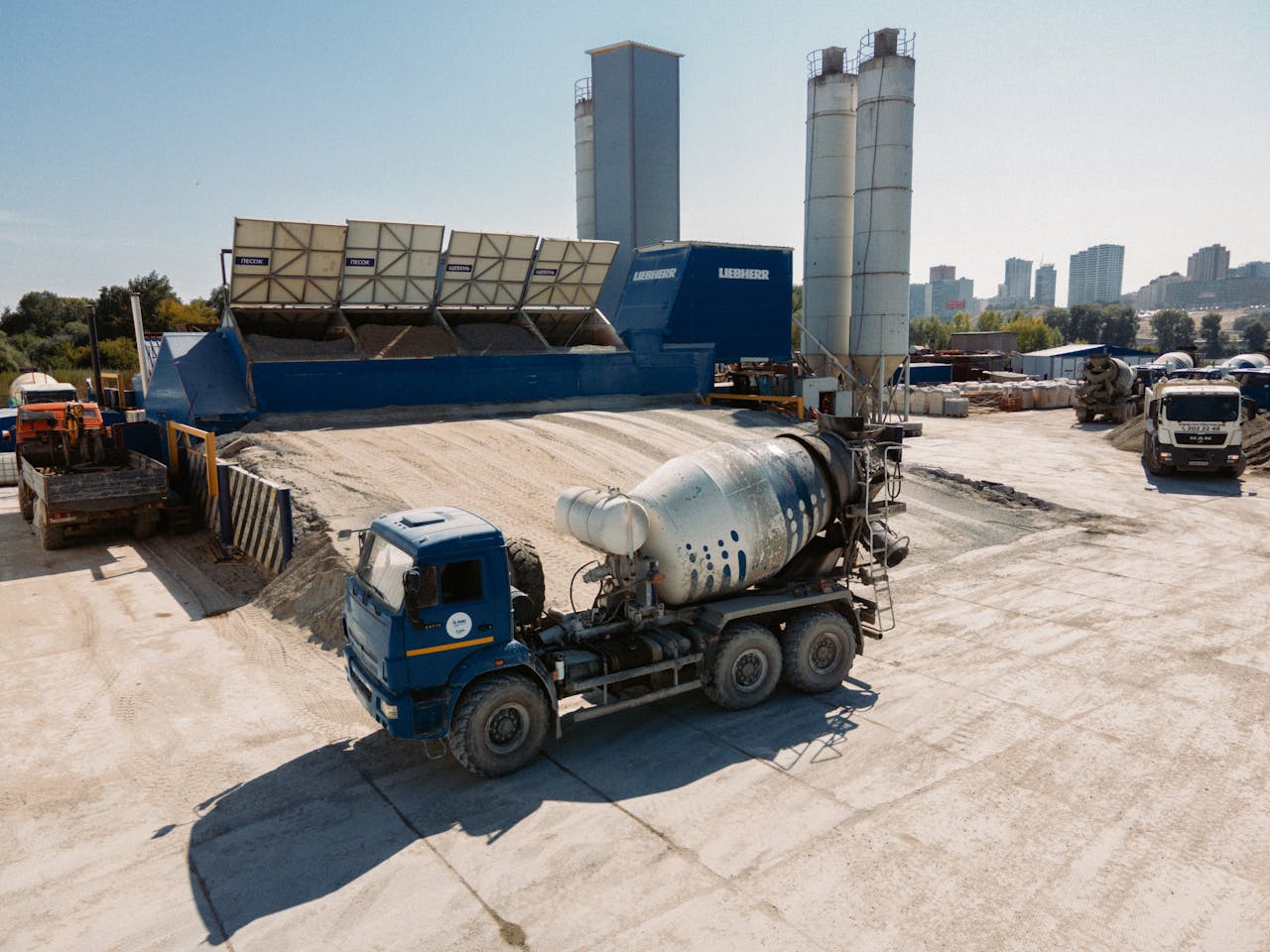 Trucks on Construction Site